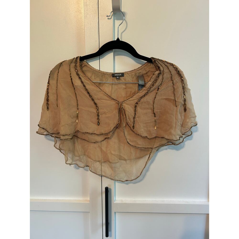 Mexx Tan Sheer Poncho